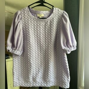 Umgee Lilac Textured Blouse